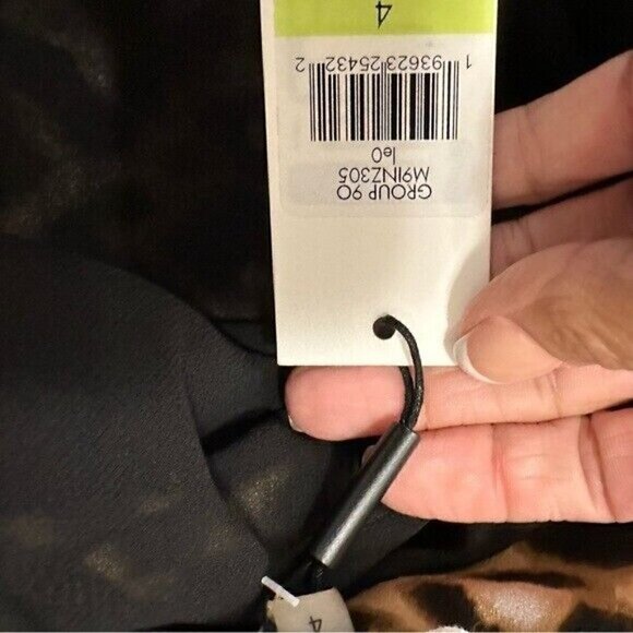 Calvin Klein Women's Leopard-Print Handkerchief-Hem Skirt Size 4 - Picture 8 of 9